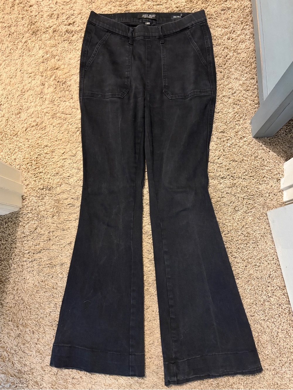 Judy Blue Black Flared High-Rise Pants